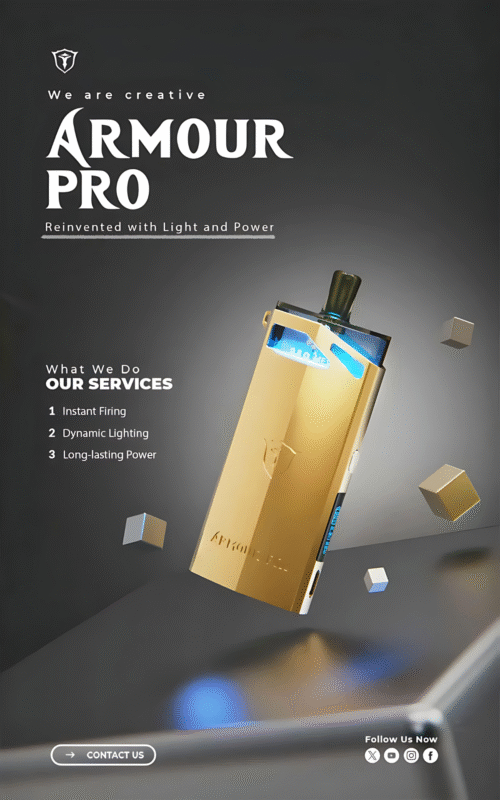 SAMURAI Armour Pro 將軍 PRO 發光註油主機 高性能可調瓦數電子煙設備推薦 商品圖片 2